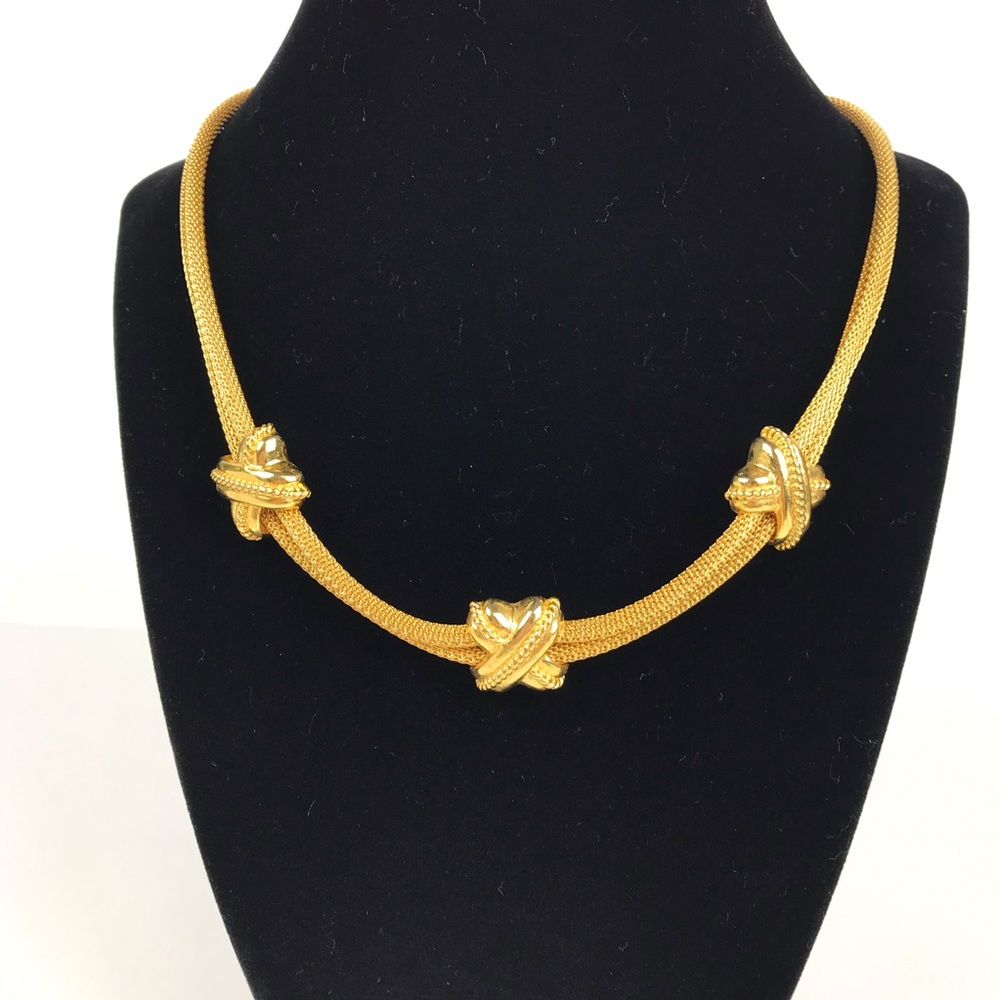 Vintage | Gold Tone Woven Chain Necklace